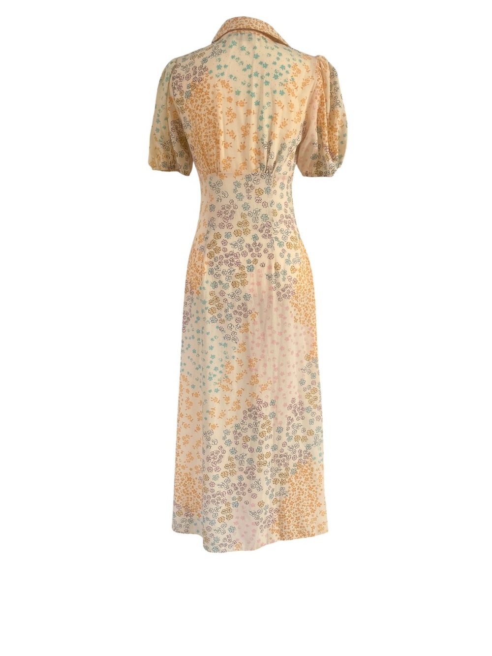 ASOS Design Floral Maxi Dress Size 4 Cottagecore Prairie Puff Sleeve - Picture 2 of 12